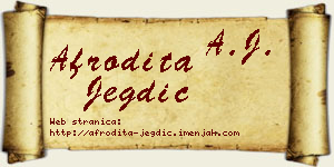 Afrodita Jegdić vizit kartica